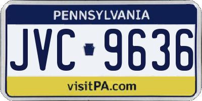 PA license plate JVC9636