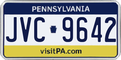 PA license plate JVC9642