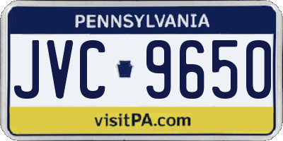 PA license plate JVC9650