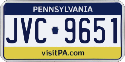 PA license plate JVC9651