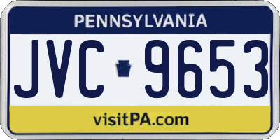 PA license plate JVC9653
