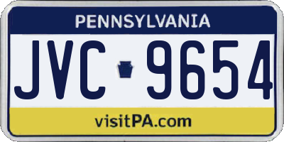 PA license plate JVC9654
