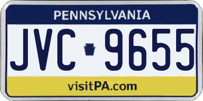 PA license plate JVC9655
