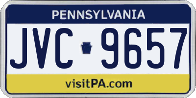 PA license plate JVC9657