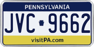 PA license plate JVC9662