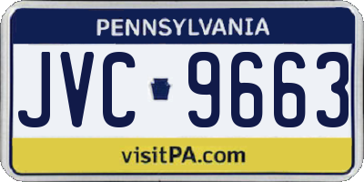 PA license plate JVC9663