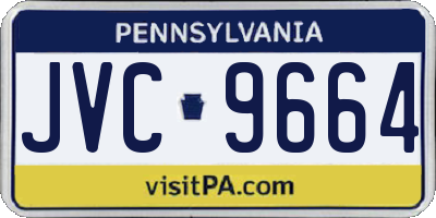 PA license plate JVC9664