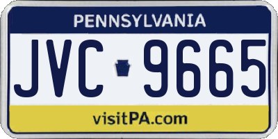 PA license plate JVC9665