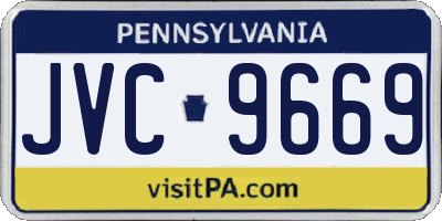 PA license plate JVC9669