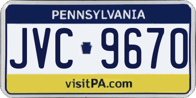 PA license plate JVC9670