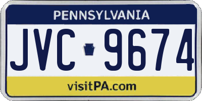PA license plate JVC9674