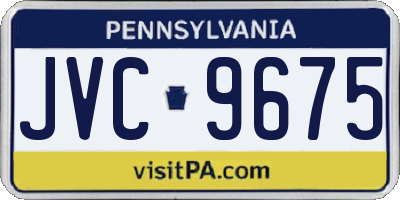 PA license plate JVC9675