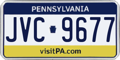 PA license plate JVC9677