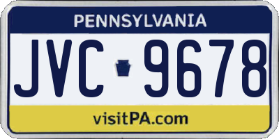 PA license plate JVC9678