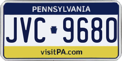 PA license plate JVC9680