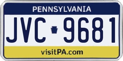 PA license plate JVC9681