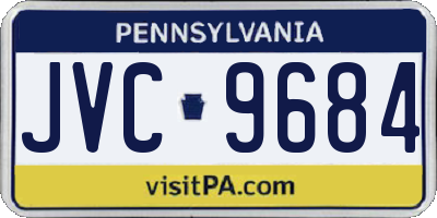 PA license plate JVC9684