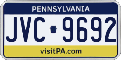PA license plate JVC9692