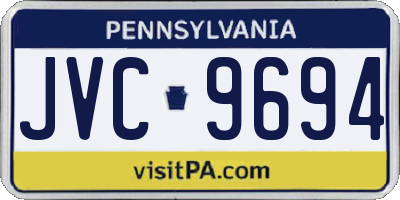 PA license plate JVC9694