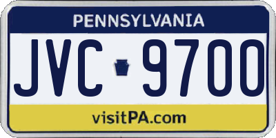 PA license plate JVC9700