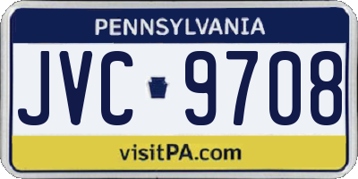PA license plate JVC9708
