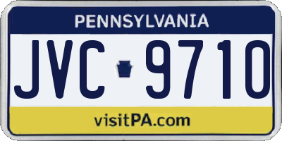 PA license plate JVC9710