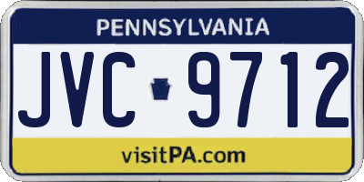 PA license plate JVC9712
