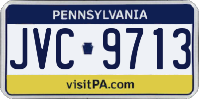 PA license plate JVC9713