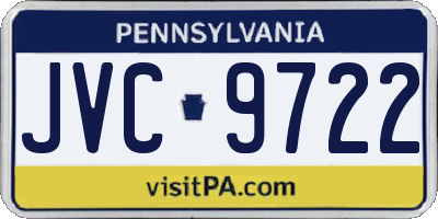 PA license plate JVC9722