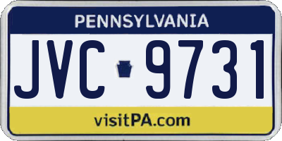 PA license plate JVC9731