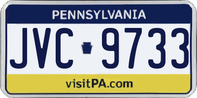 PA license plate JVC9733