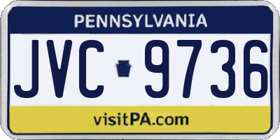 PA license plate JVC9736