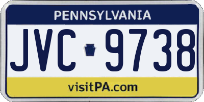 PA license plate JVC9738