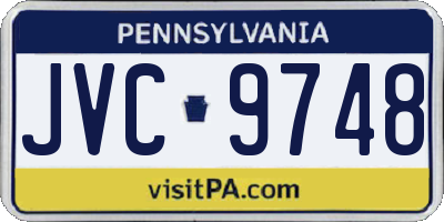 PA license plate JVC9748