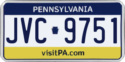 PA license plate JVC9751