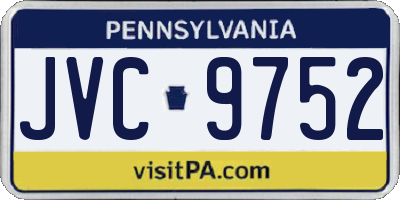 PA license plate JVC9752