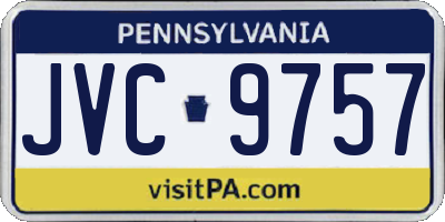 PA license plate JVC9757