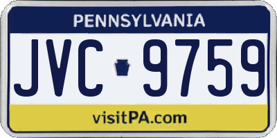 PA license plate JVC9759