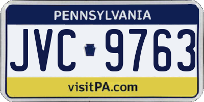 PA license plate JVC9763