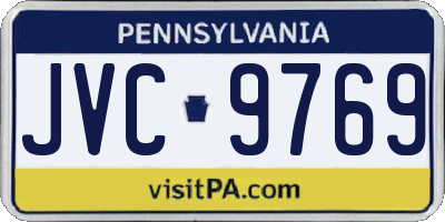 PA license plate JVC9769