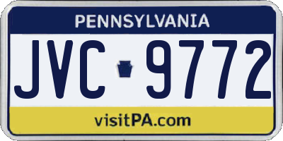 PA license plate JVC9772