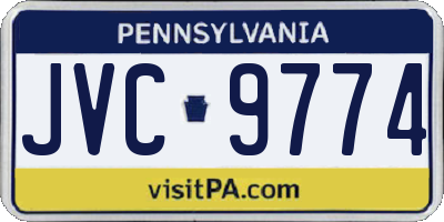 PA license plate JVC9774