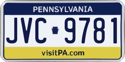 PA license plate JVC9781