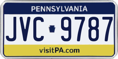 PA license plate JVC9787