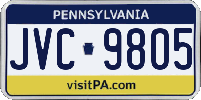 PA license plate JVC9805
