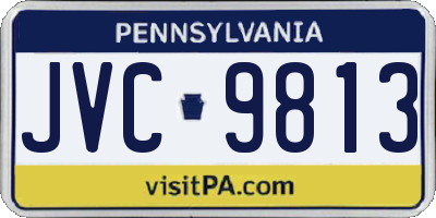 PA license plate JVC9813