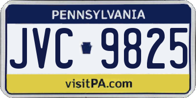 PA license plate JVC9825