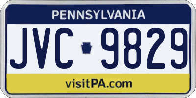 PA license plate JVC9829