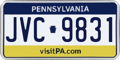 PA license plate JVC9831