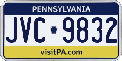 PA license plate JVC9832